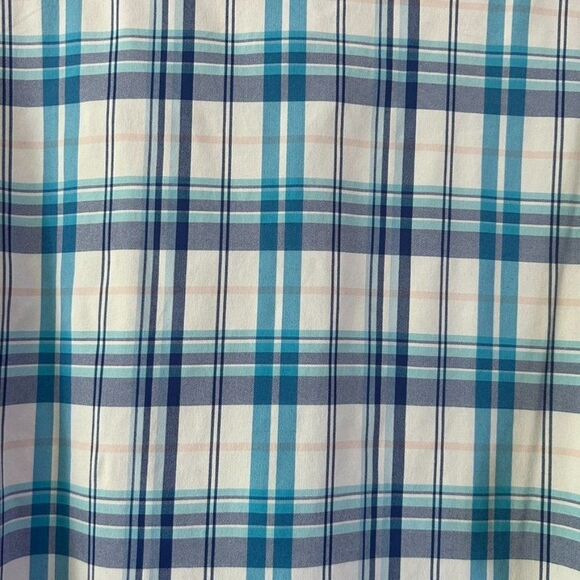 Men's Crown & Ivy XL Blue White Long Sleeve Button Front Shirt - Picture 6 of 7